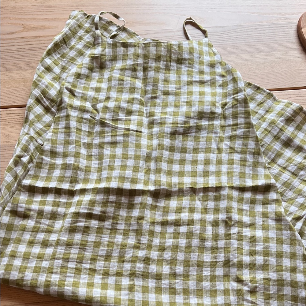 Vitamin A - Green and White Checkered dress